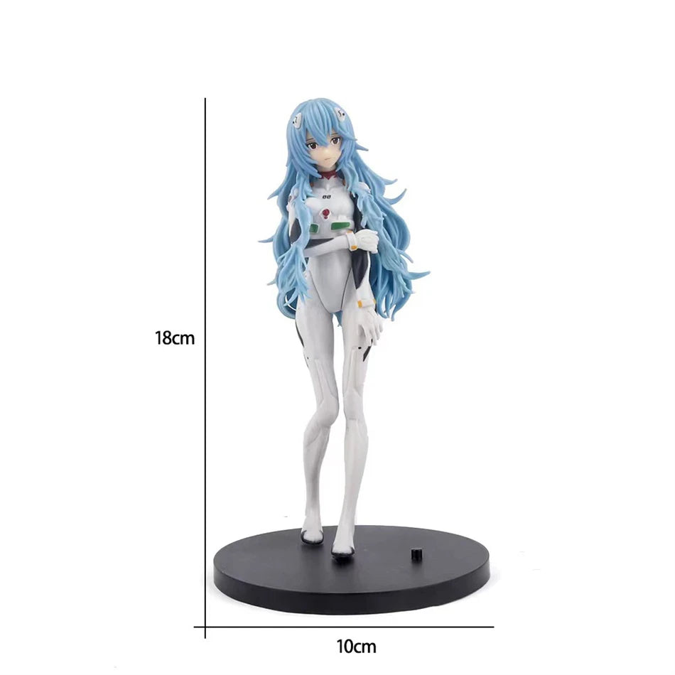 Genesis Evangelion: Anime Figure EVA Ayanami Rei Asuka Two-Dimensional Model Chassis Desktop Ornament Gift Doll Toys