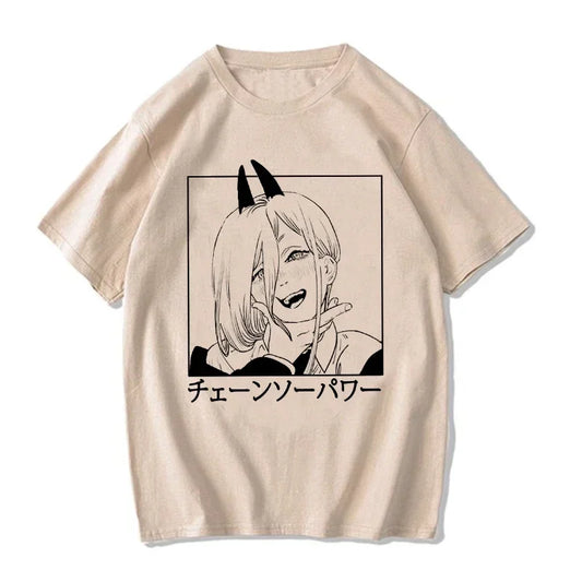 Chainsaw Man:  T Shirt Cartoon Pochita T-shirt Makima Harajuku Graphic Tees Clothing Tops Tshirt Manga