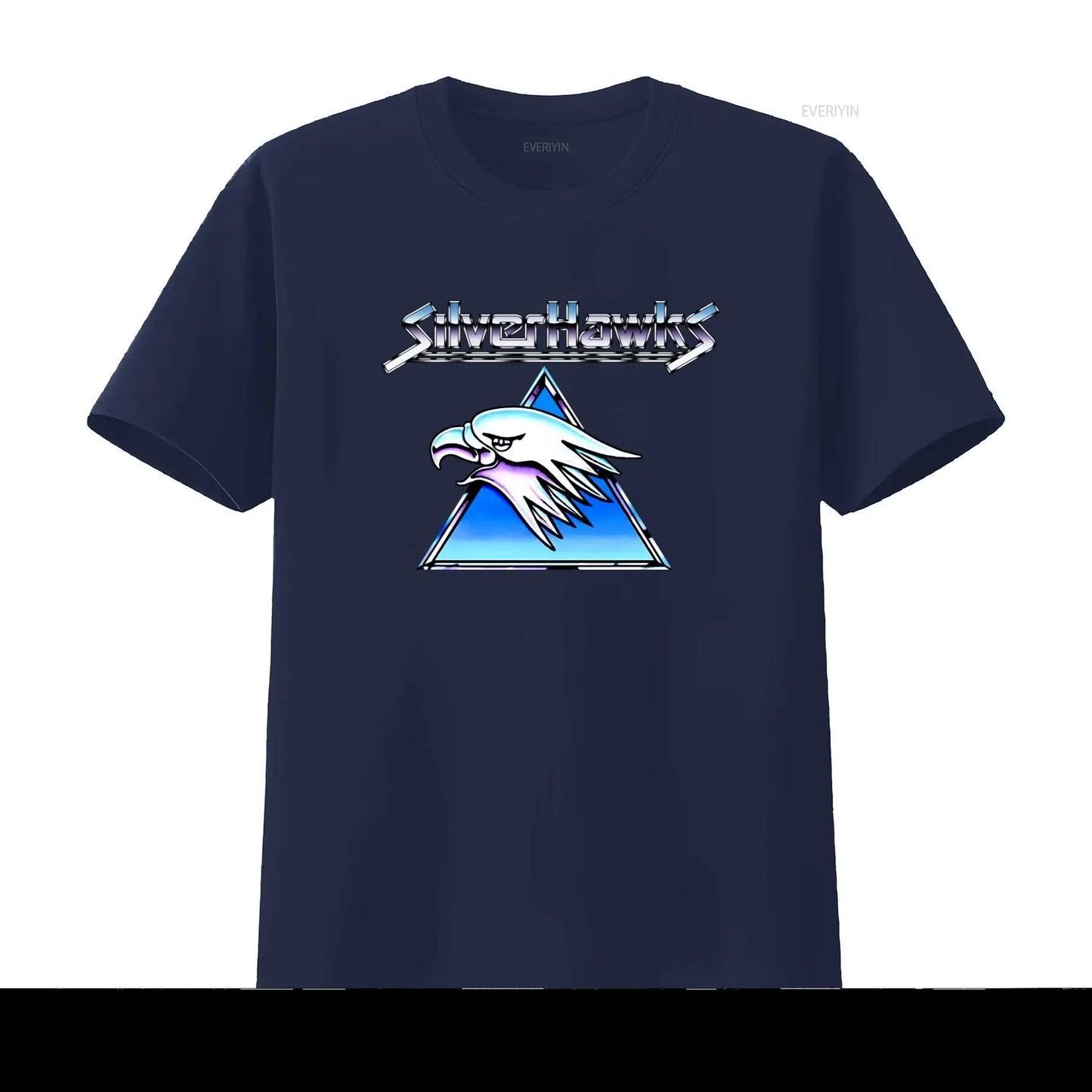 Silverhawks: Logo T Shirt Retro Design High Quality Print Comfortable Fabric vintage Washed Top For Everyday Wear streetwear