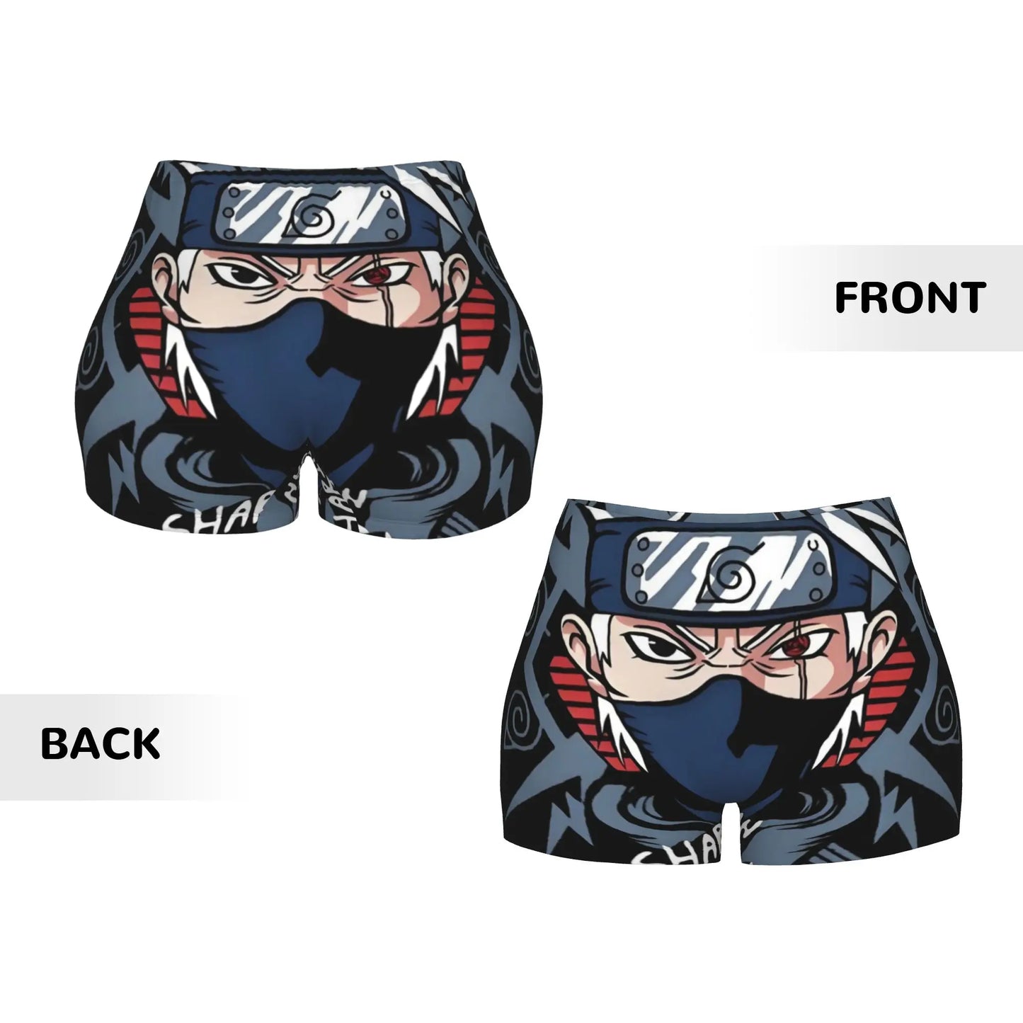 Women's Japane Anime N-Naruto Workout Yoga Shorts TV Manga Series  Gym Athletic Biker Running Shorts