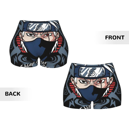 Women's Japane Anime N-Naruto Workout Yoga Shorts TV Manga Series  Gym Athletic Biker Running Shorts