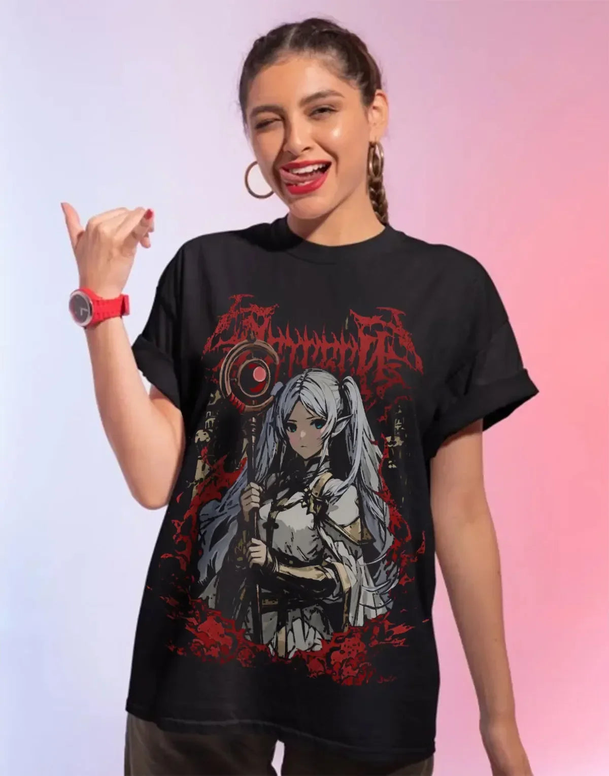 Frieren: Beyond Journey's End Fern Stark Girl Anime Gifts Shirt All Size