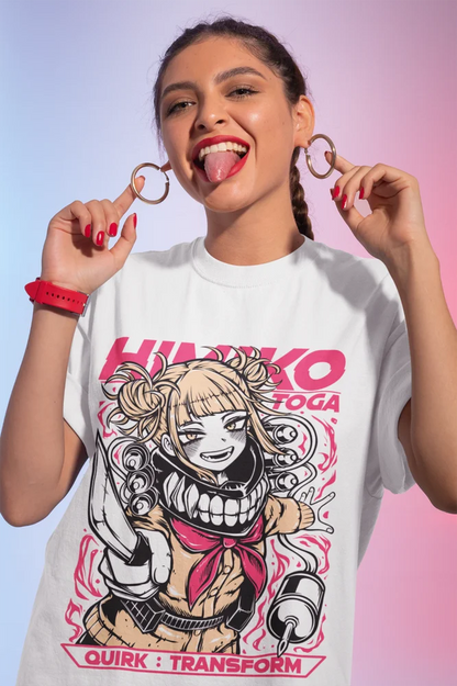 My Hero Academia: Himiko Toga T-Shirt HERO  Izuku Midoriya Kawaii Shirt All Size