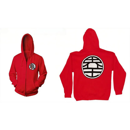Dragon Ball: Men's and Women's Zipper Coat Hoodie Sweater  Animation Spring and Autumn New Warm Long-sleeved Top
