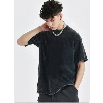 Demon Slayer: Men's Women's Washed T-Shirt Inosuke Hashibira Summer Spring Anime Tee Retro Distressed High Quality Short Sleeve