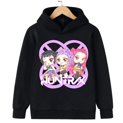 KPop Demon Hunters : Toddler Girl Clothes Demon Hunters Fashion Hoodie Clothes Child Girl Movie New Sweatshirts Casual Tops