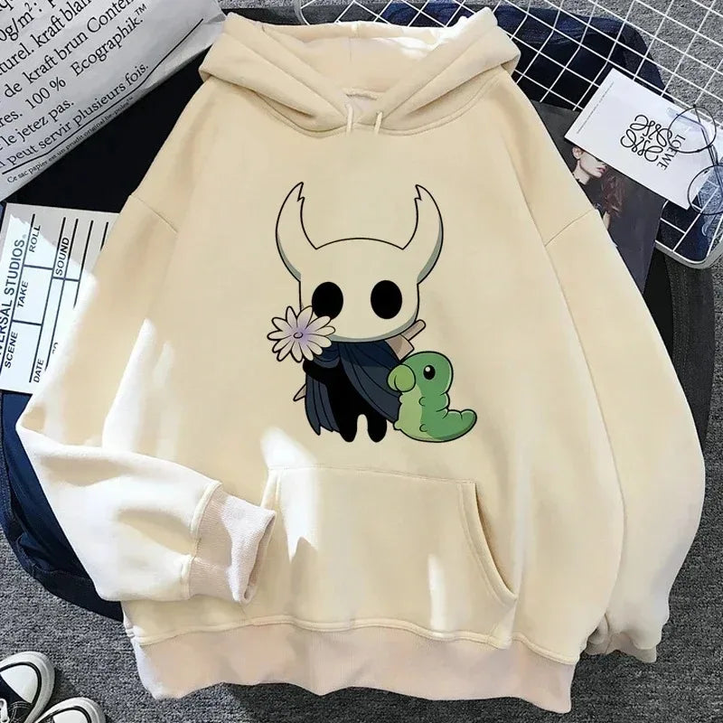 Hollow Knight: Silksong Print Hoodies Women Men Oversized Y2k Aesthetic Autumn Winter Thick Fleece Pullover Hoddies Streetwear
