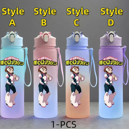 My Hero Academia: Character Water Cup Outdoor Large Capacity Portable Rope Drinking Bottle Children's Gift Drinking Kettle