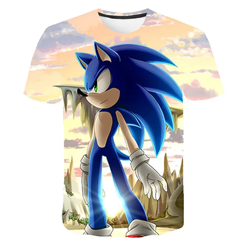 Sonic The Hedgehog: Boys Sonic T-Shirt Kids TShirts Baby Boys Casual Short Sleeves Print T-shirt For Boy Summer Children Tee Shirts Tops