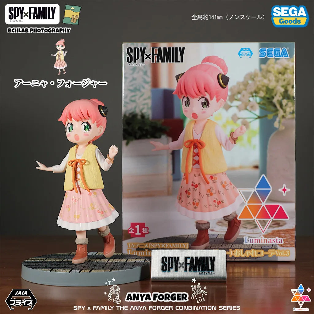 Spy x Family: Official SEGA Toy PM Series CODE White Movie Winter Outfit Statue Model Anya Yor Loid Forger Figure Anime Collectible