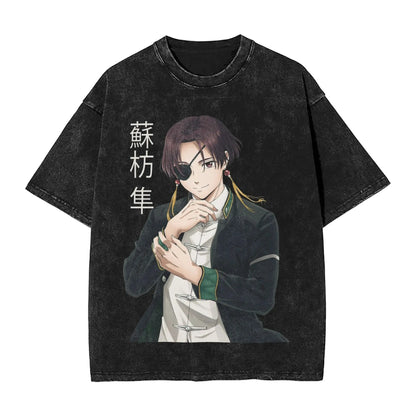 Wind Breaker: Jo Togame Washed T Shirt Novelty Harajuku Oversize Tee T-Shirts 100% Cotton