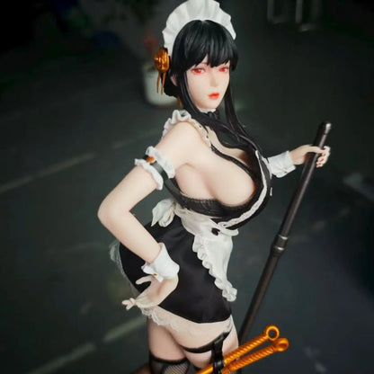 Spy X Family: Yor Forger Maid Outfit Gk Figure 38cm Anime Girl Model Collectible Pvc Statue Birthday Gift For Boys Anime Fans