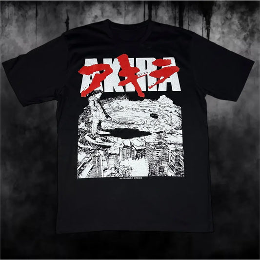 Akira: Manga T-shirt  Women Anime Neo Tokyo  Movie Science Fiction Shotaro Kaneda Y2K TOP Tshirt Washed Vintage T Shirts Male Top