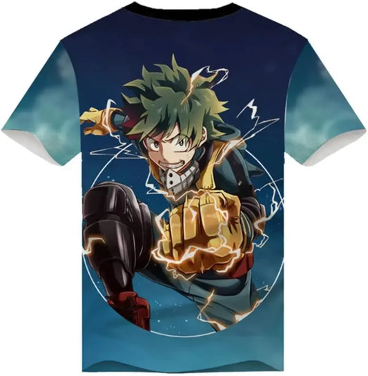 My Hero Academia: 3D Print T-Shirt Cosplay Costume Short Sleeve Pullover Tee Top Shirts