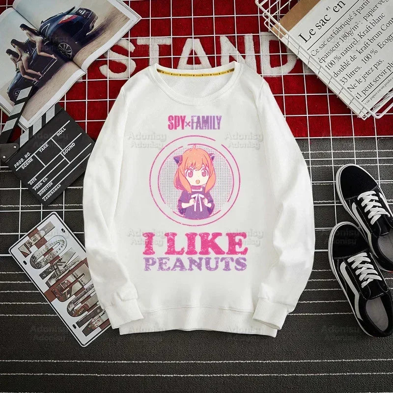 Spy Family Hoodie: Spy X Family Yor Forger Sweatshirts Loid Forger Bond Pullover Harajuku Anya Smug Casual Clothes