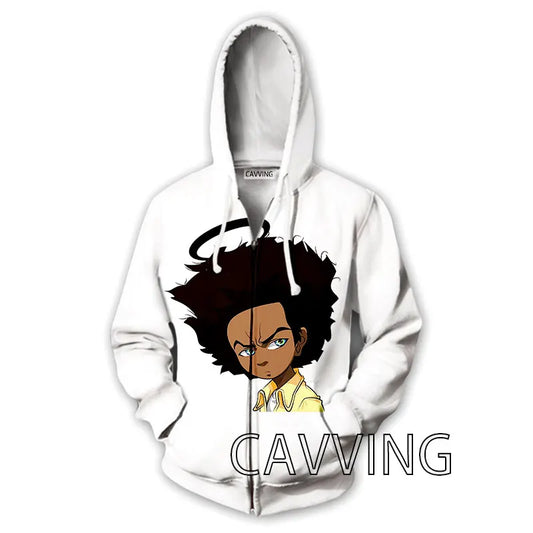 The Boondocks: New Fashion 3D Print   Zipper Hoodies Zip Up Hooded Sweatshirts Harajuku Hoodie Hip Hop Sweatshirts  H01