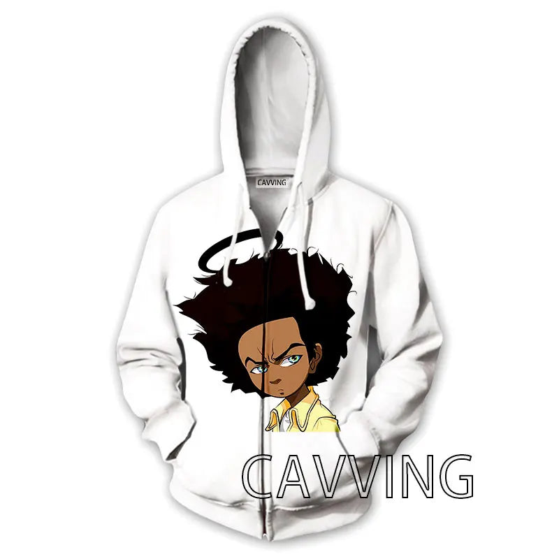 The Boondocks: New Fashion 3D Print   Zipper Hoodies Zip Up Hooded Sweatshirts Harajuku Hoodie Hip Hop Sweatshirts  H01