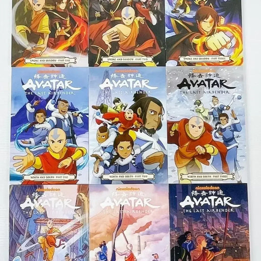 Avatar The Last Airbender: Season 1 Nine books + Season 2 Nine books English book American comics Action comedy fantasy story