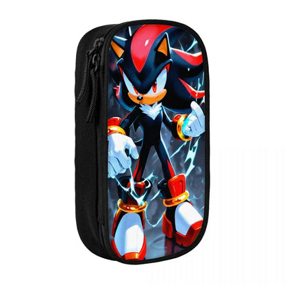 Sonic The Hedgehog: Classic Shadow The Hedgehog Pencil Cases Pencil Pouch Pen for Student Big Capacity Bag Students School Gifts Stationery