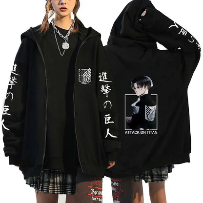 Attack On Titan: Anime Zipper Hoodie Sports Coat Sportswear Role Playing Women Sportswear Autumn Hoodie Fashionable Hoodie Rtable Womens Clothing