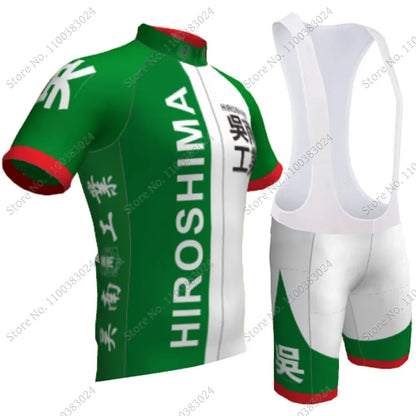 Yowamushi Pedal: Hiroshima Kureminami Tech Cycling Jersey Set Cartoon Anime Cycling Clothing Road Bike Shirt Suit Maillot