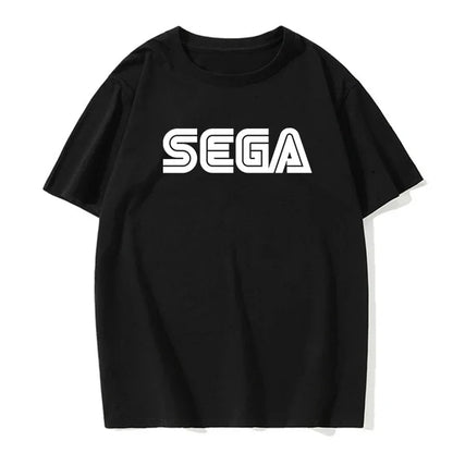 Sonic the Hedgehog: Sega Logo Men T Shirts Summer Casual Short Sleeve Fashion Streetwear Harajuku Tshirt Korea Style Game Fans Male Tees