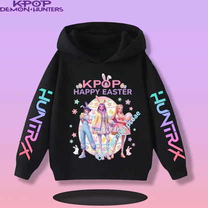 KPop Demon Hunters: Saja Boys Hoodie Boys Girls Long Sleeve Casual Sweatshirt Harajuku Pullover Fans Gift Kids Clothes