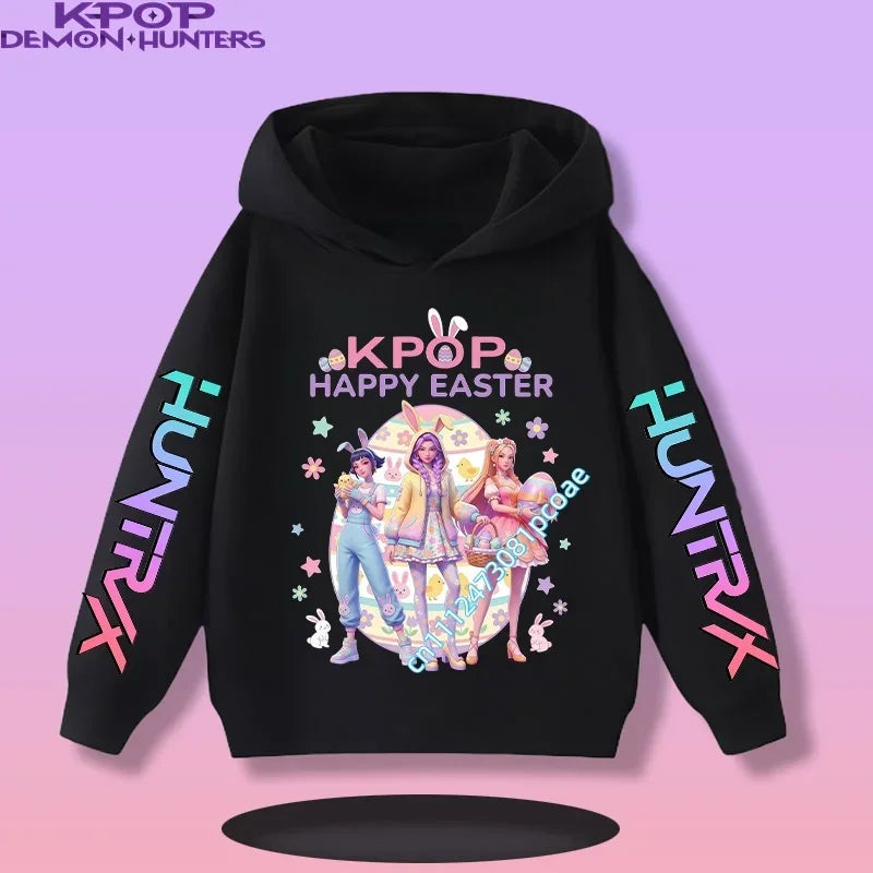 KPop Demon Hunters: Saja Boys Hoodie Boys Girls Long Sleeve Casual Sweatshirt Harajuku Pullover Fans Gift Kids Clothes