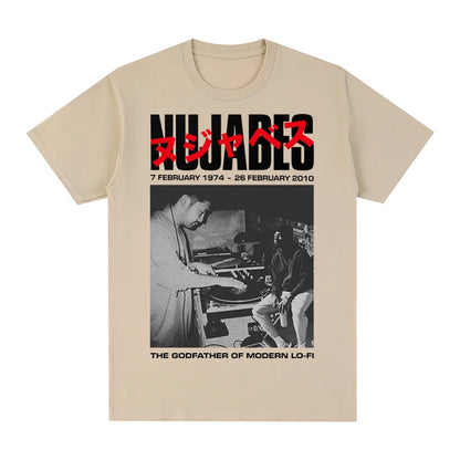 Samurai Champloo: Nujabes Vintage T-shirt the godfather of modern lo-fi music Japanese art Hip Hop Cotton Men T shirt New TEE TSHIRT Womens tops