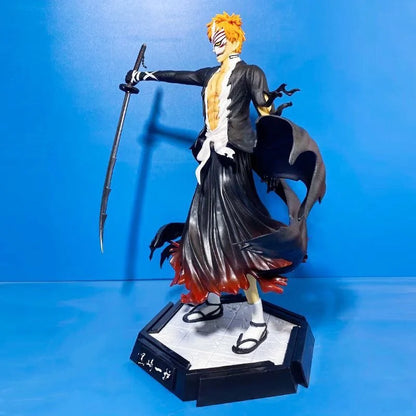 Bleach 35cm Ichigo Kurosaki Ichigo Figure Gk Action Figurine Pvc Statue Model