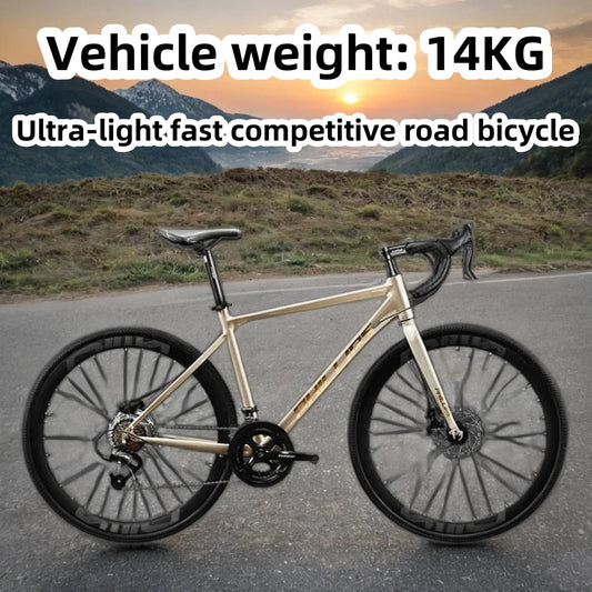 Yowamushi Pedal: 700c Aluminium Alloy Racing Road Bicycles Super light Gravel Road Bickes City Commuting Variable Speed Bicycle 27/30 Speed Bike