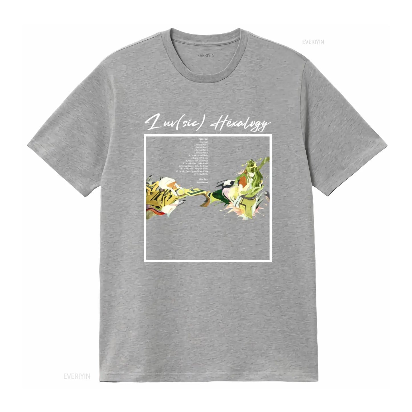 Samurai Champloo: Nujabes Luv Sic Hexalogy Tracklist T Shirt Pocket Back Print Shing02 Design Unique Music Themed vintage Washed Versatile