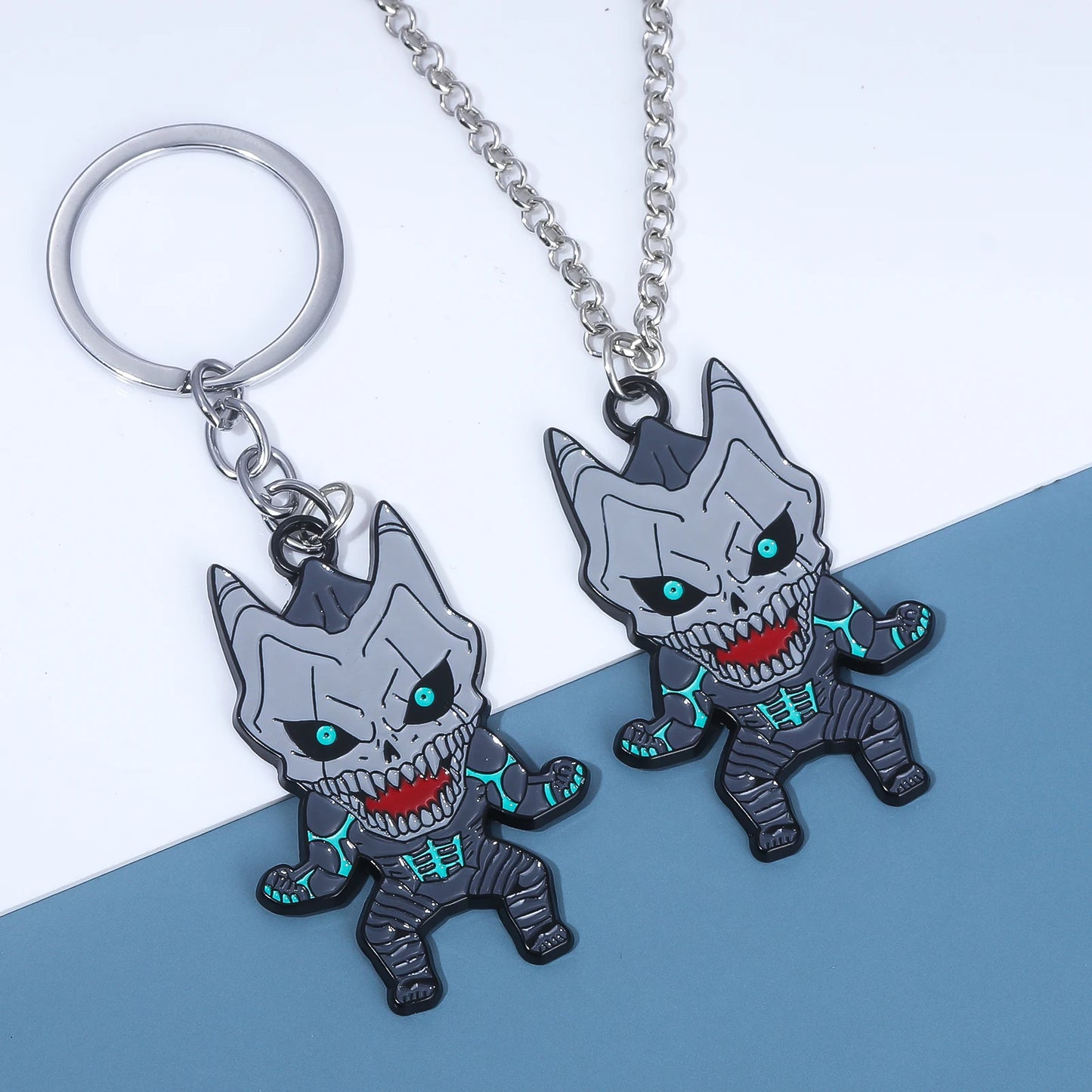 Kaiju No. 8:  Cute Little Monster Keychain Necklace Fashion  Metal Necklaces Choker For Women Men Jewelry Gift