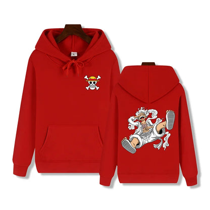 One PIece: Men' Spring and Autumn Anime One Piece Funny Printed Top Outdoor Fashion Hoodie