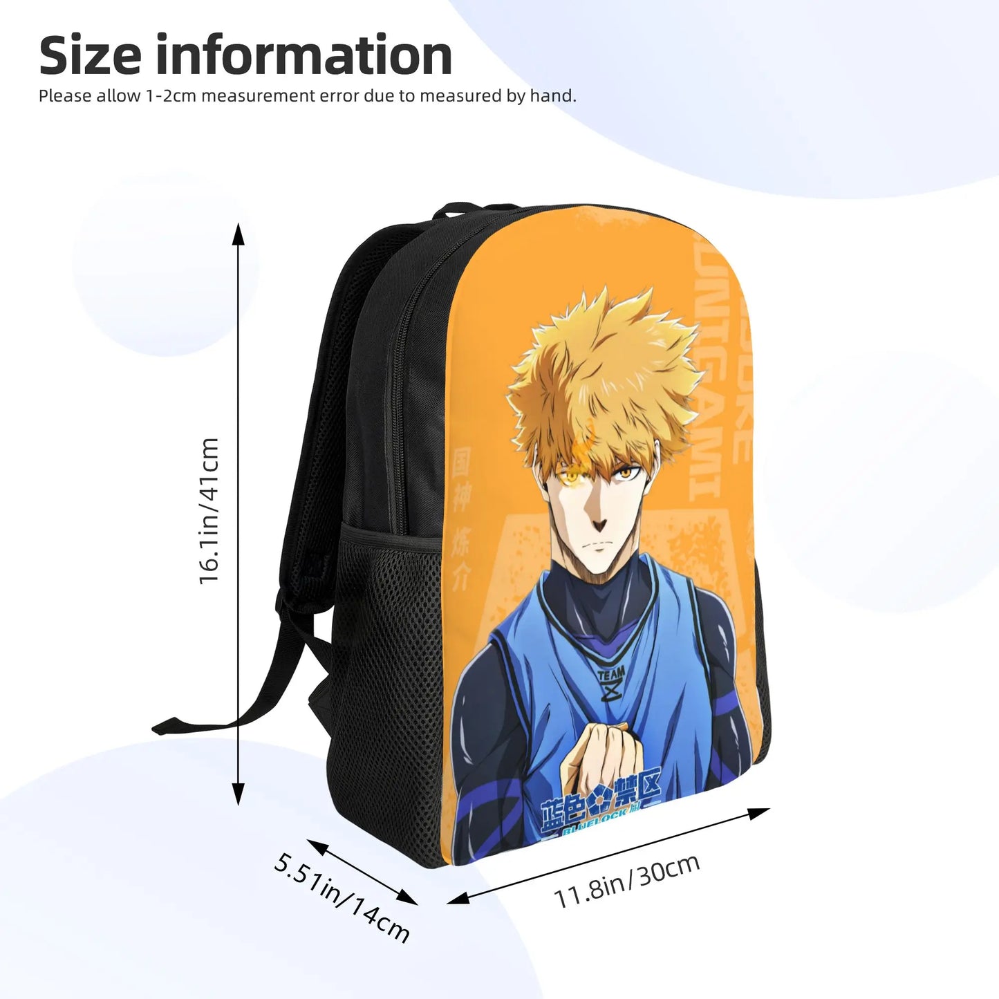 Blue Lock:  Backpack Trend Children School Bag  Laptop Backpack Kids Travel Shoulder Bag