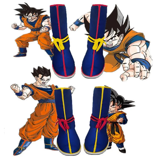 Dragon Ball: Super Saiyan Shoes Son Goku Cosplay Long Boots Stage Comic Show Performance Shoes Anime Holiday Gift