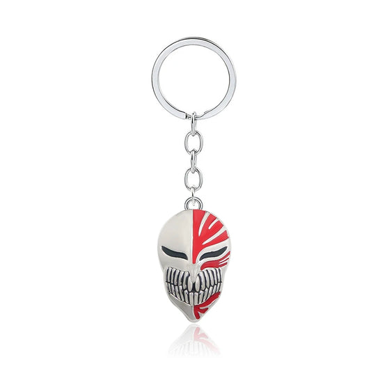 BLEACH: Thousand-Year Blood War Keychain Kurosaki Ichigo Zangetsu Double Blade Weapon Pendant Key Chain for Men Car Keyring Gift