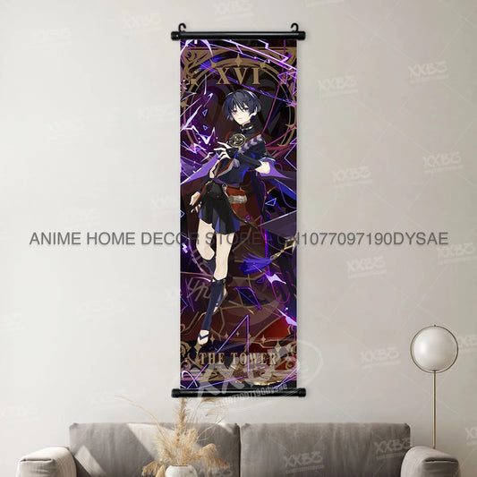 Genshin Impact: Posters Kamizato Ayaka Home Decor Klee Decorative Painting Barbara Scrolls Picture Arataki Itto Wall Artwork Sayu