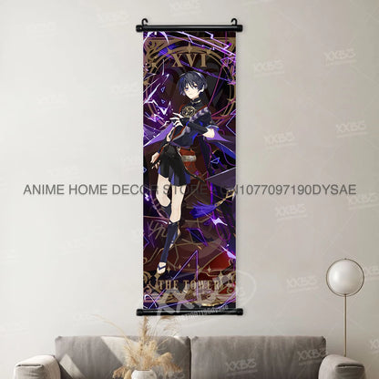 Genshin Impact: Posters Kamizato Ayaka Home Decor Klee Decorative Painting Barbara Scrolls Picture Arataki Itto Wall Artwork Sayu