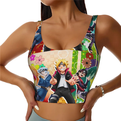 Naruto :Sasuke Uchiha Orochimaru  Sports Bra Women's Anime  Gym Workout Yoga Crop Top