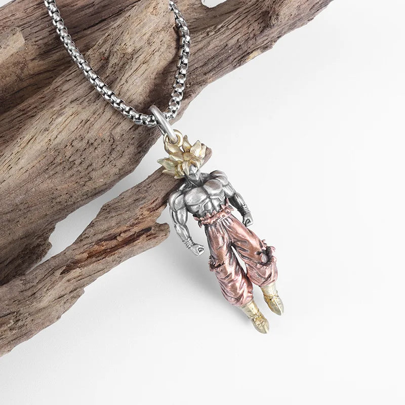 Dragon Ball Z: Super Saiyan Son Goku Alloy Electroplate Necklace Personality Pendant Hip Hop Sweater Chain Comic