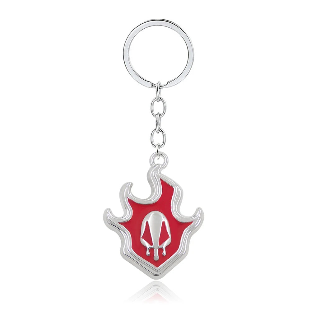 BLEACH: Thousand-Year Blood War Keychain Kurosaki Ichigo Zangetsu Double Blade Weapon Pendant Key Chain for Men Car Keyring Gift