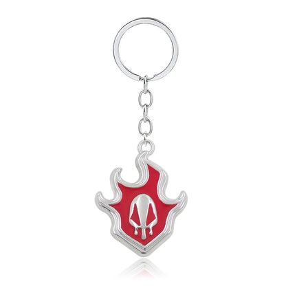 BLEACH: Thousand-Year Blood War Keychain Kurosaki Ichigo Zangetsu Double Blade Weapon Pendant Key Chain for Men Car Keyring Gift