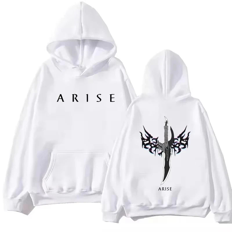 Solo Leveling: hoodie Hip Hop hoodie Vintage gothic pattern sweatshirt Manga Solo Leveling casual hoodie