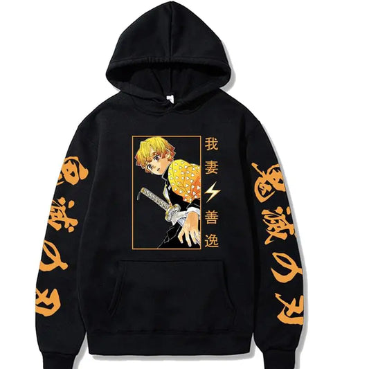 Demon Slayer: Hoodie Kamado Tanjirou Plus Size Harajuku Female Long Sleeve Streetwear Clothing