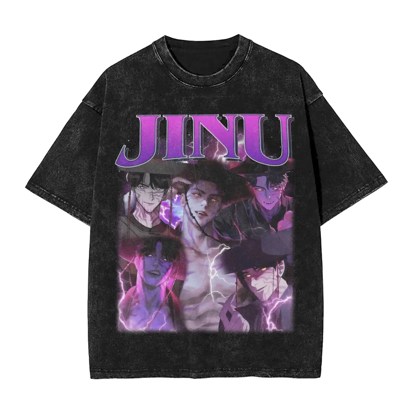 K-Pop Demon Hunters Washed T-Shirt Man Derpy Tiger Casual T-Shirts Summer Breathable Trendy Tee Shirt Design Plus Size Clothes