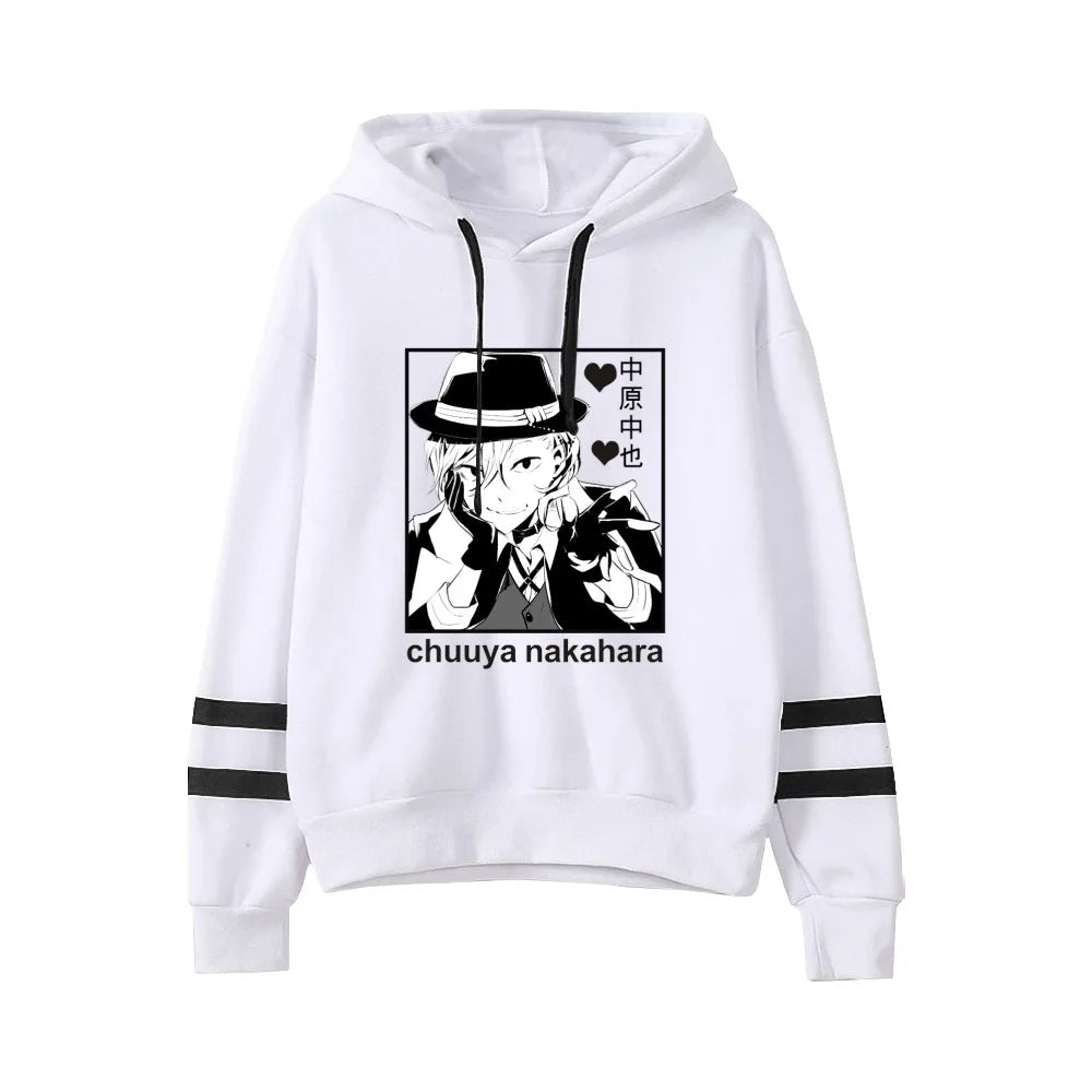 Bungo Stray Dogs: Hoodie Unisex Pocketless Sleeve Sweatshirt Men Women's Hoodie Harajuku Streetwear Japanese Manga