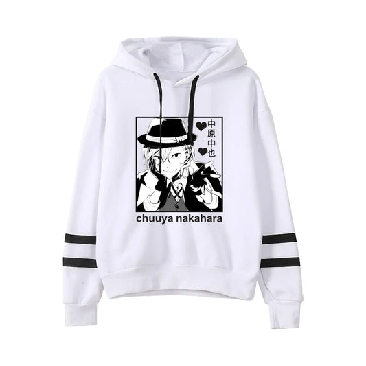 Bungo Stray Dogs: Hoodie Unisex Pocketless Sleeve Sweatshirt Men Women's Hoodie Harajuku Streetwear Japanese Manga