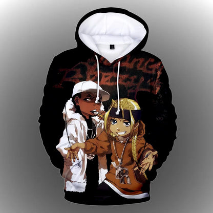 The Boondocks: Hoodies 3D Fashion Long Sleeve Sweatshirt Men's Hoodie Adult Casual Harajuku Streetwear Unisex Oversized Clothes