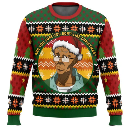 The Boondocks: Huey Freeman Ugly Christmas Sweater Cartoon Anime Women Men Pullover Top 2025 New Fashion Couple Hoodie Sweatshirt